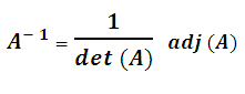 The inverse of a nxn matrix